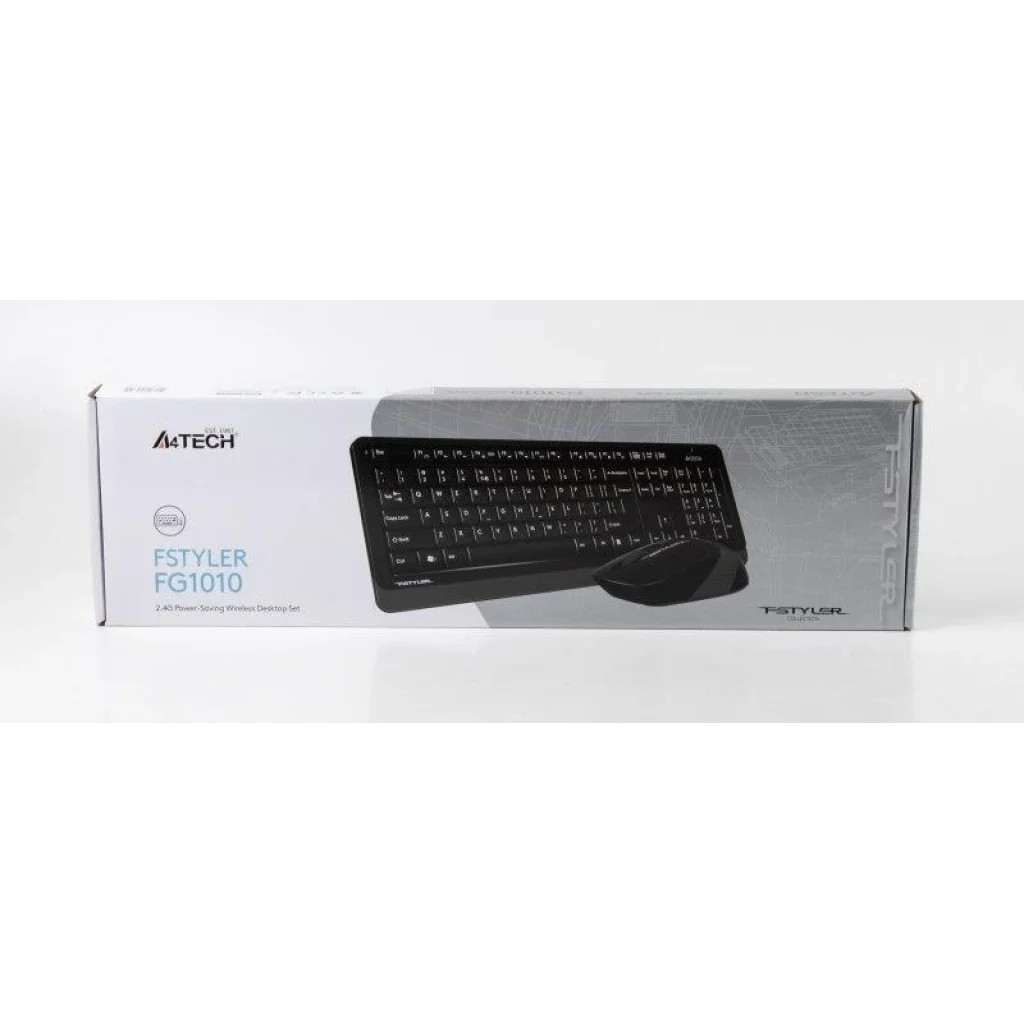 Комплект (клавиатура, мышь) беспроводной A4Tech FG1010 Black/Grey USB, FG1010 (Grey) UA