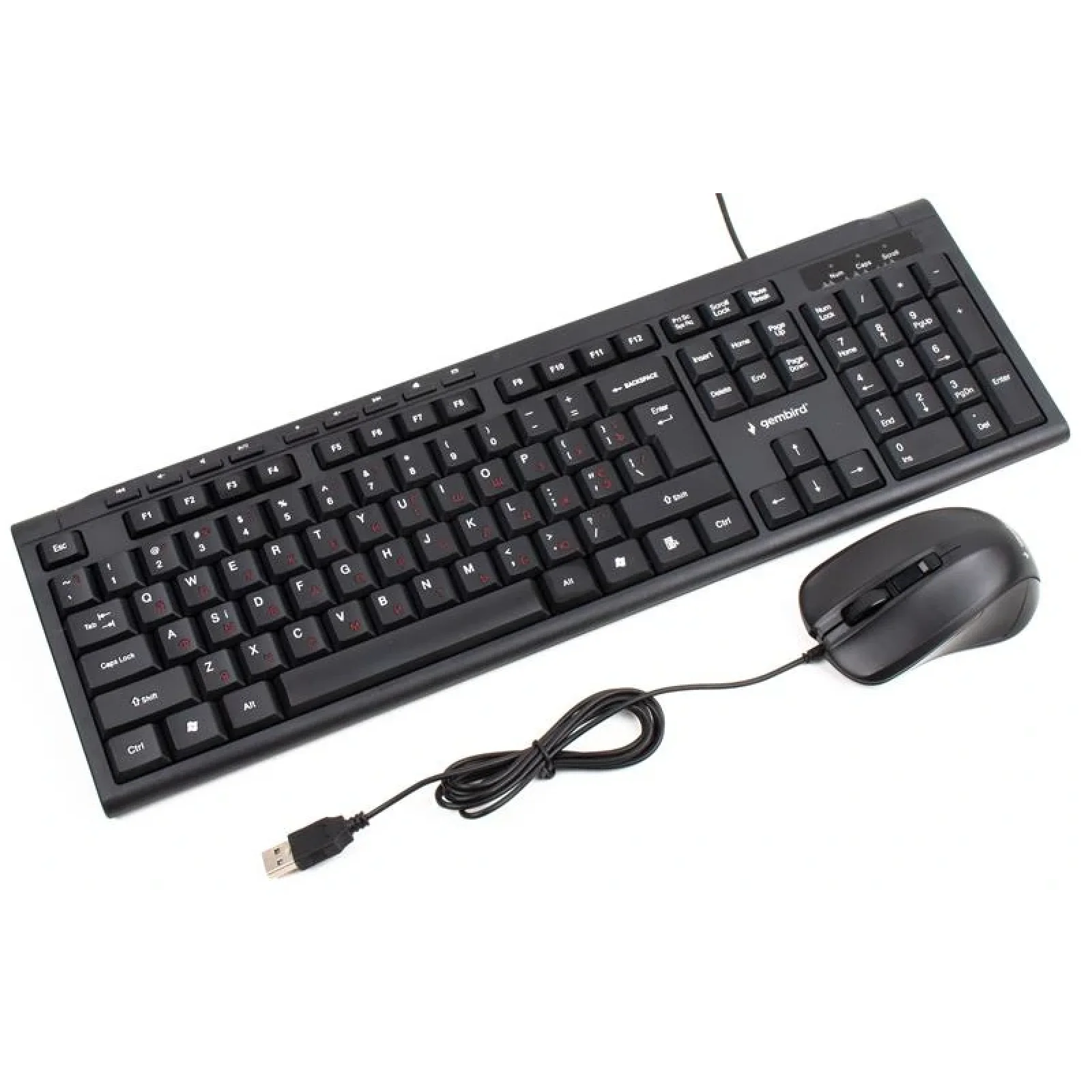 Комплект (клавиатура, мышь) Gembird KBS-UM-03-UA Black USB UA