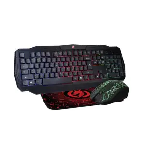 Комплект (клавиатура, мышь) Piko GX50 Black USB (1283126506208) + коврик UA
