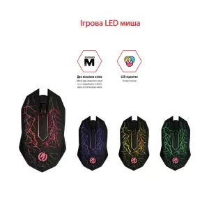 Комплект (клавіатура, миша) Piko GX50 Black USB (1283126506208) + килимок UA
