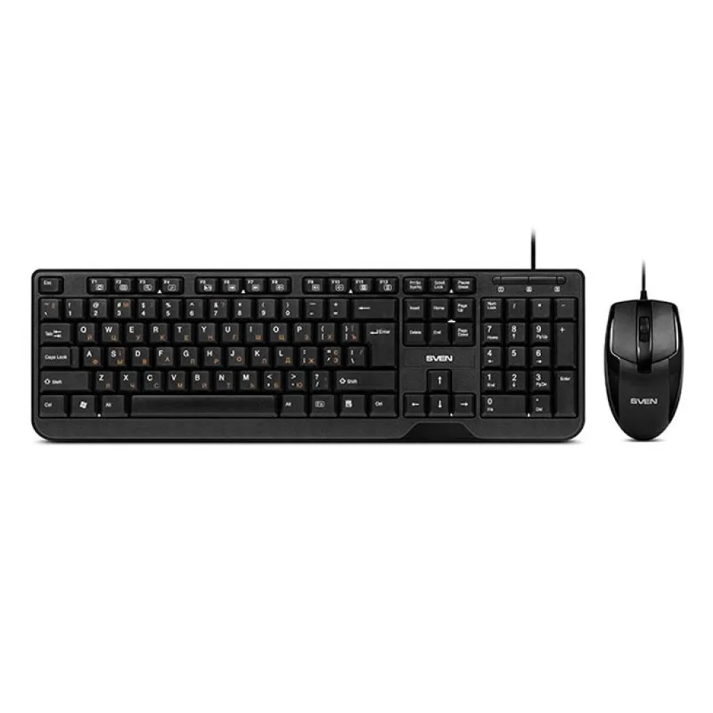 Комплект (клавіатура, миша) Sven KB-S330C Black USB, 00600196 UA