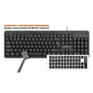 Комплект (клавиатура, мышь) REAL-EL Standard 504 Kit Black (EL123100037) UA