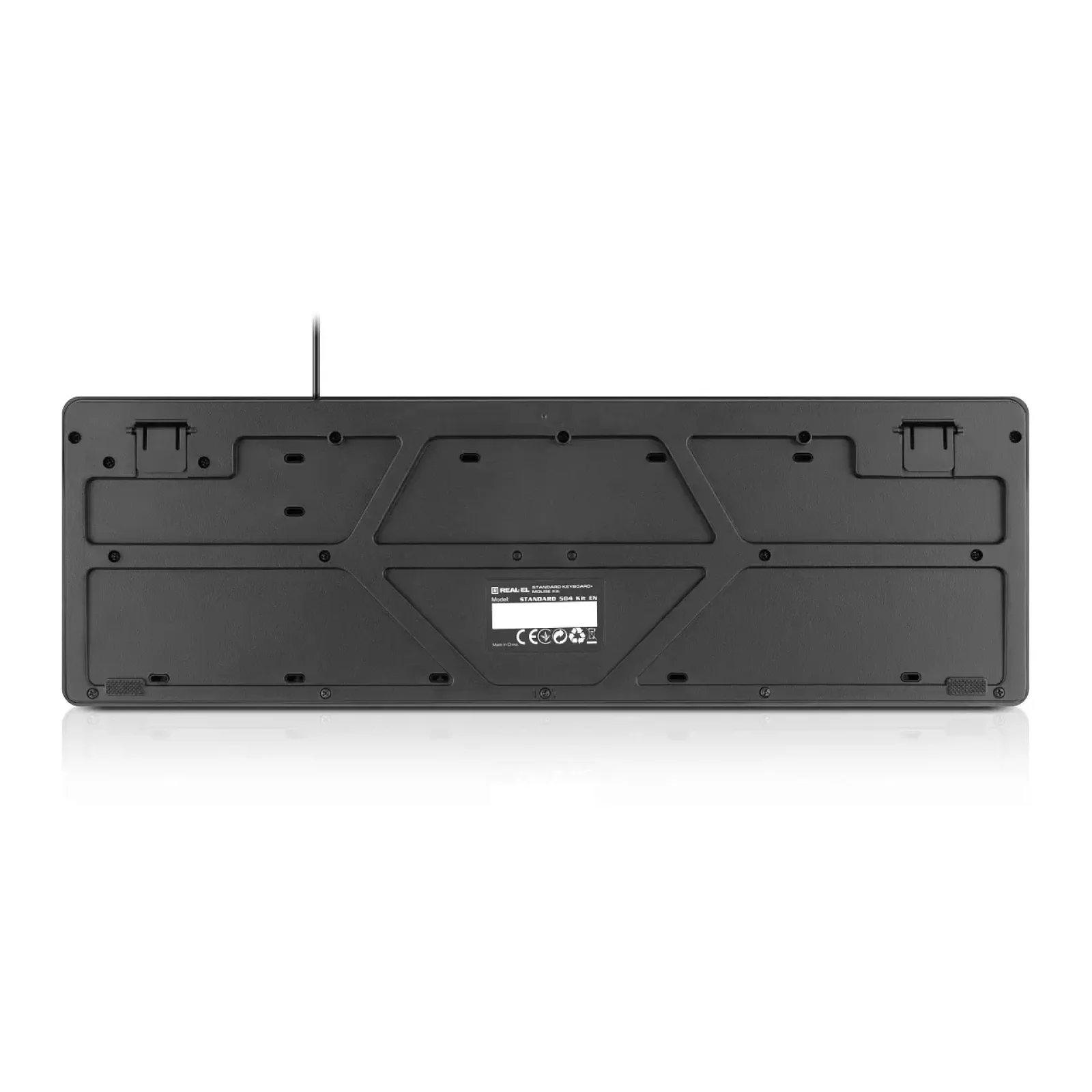 Комплект (клавиатура, мышь) REAL-EL Standard 504 Kit Black (EL123100037) UA