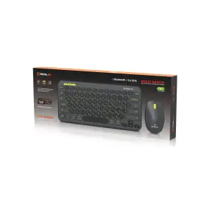 Комплект (клавіатура, миша) бездротовий REAL-EL Kit-635W Black UA