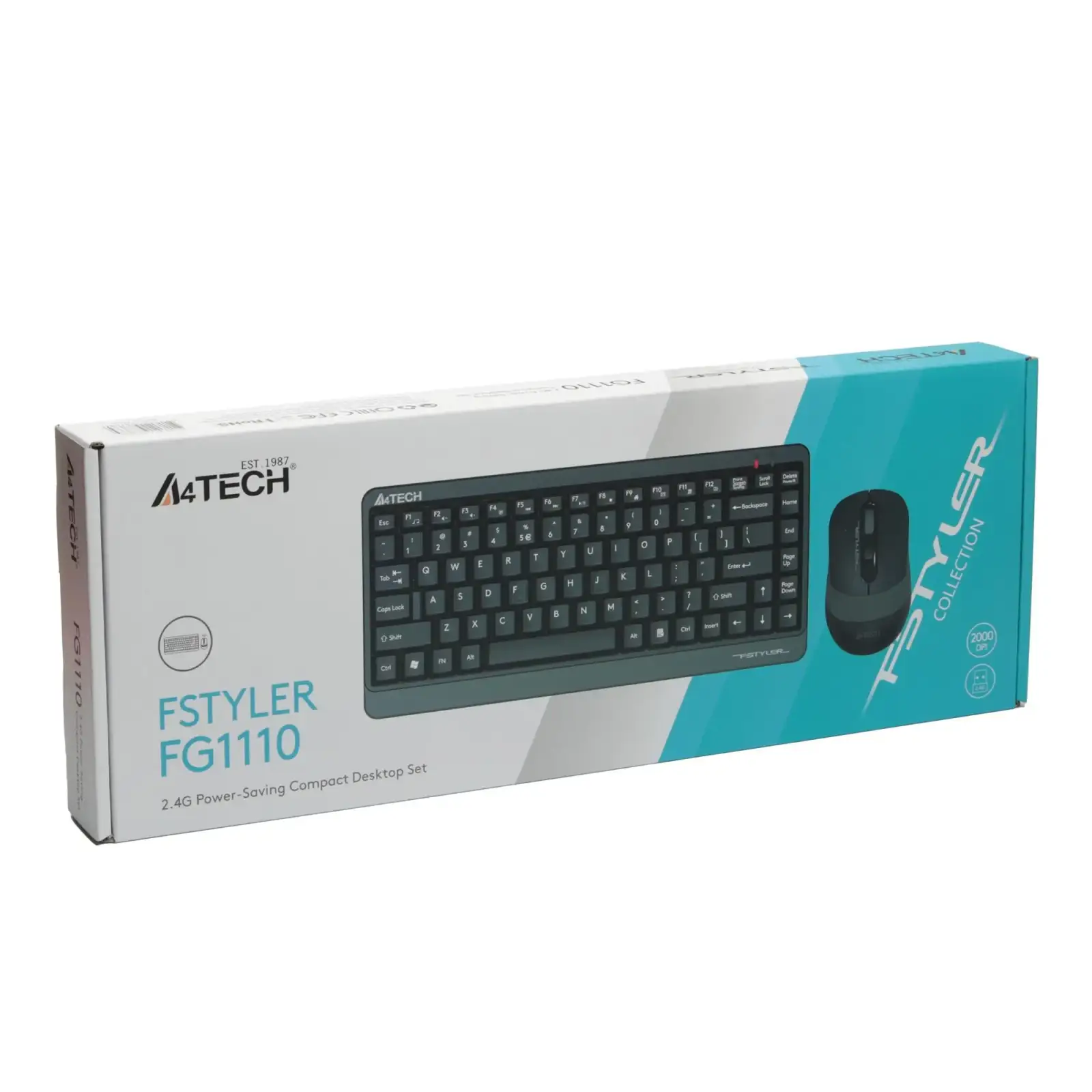 Комплект (клавіатура, миша) бездротовий A4Tech FG1110 Grey UA