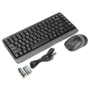 Комплект (клавіатура, миша) бездротовий A4Tech FG1110 Grey UA