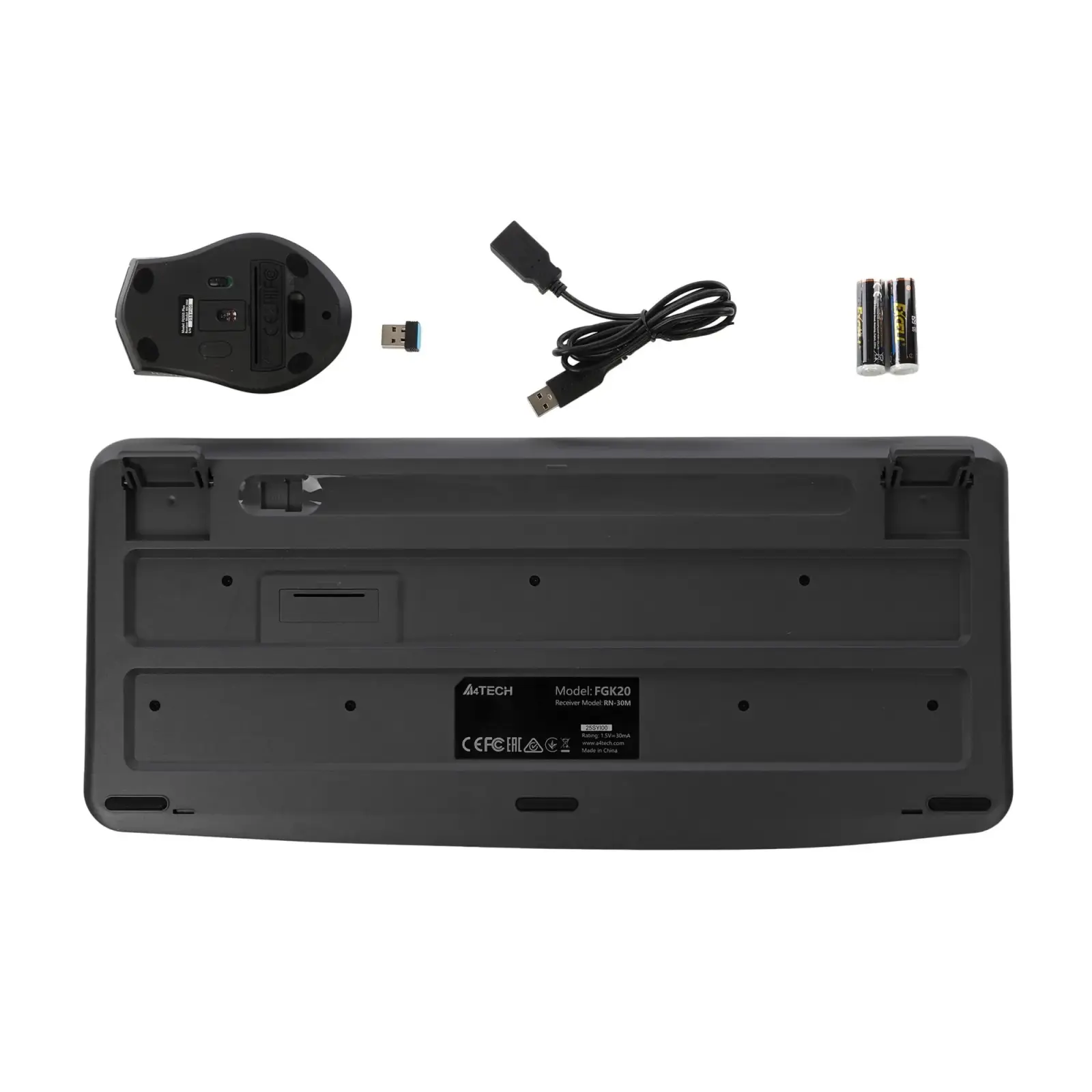 Комплект (клавиатура, мышь) беспроводной A4Tech Fstyler FG2500S Plus Grey UA