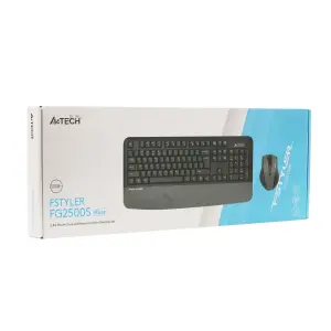 Комплект (клавиатура, мышь) беспроводной A4Tech Fstyler FG2500S Plus Grey UA