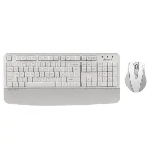 Комплект (клавиатура, мышь) беспроводной A4Tech Fstyler FG2500S Plus White UA