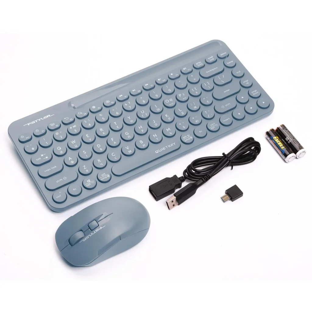 Комплект (клавіатура, миша) бездротовий A4Tech FG3200 Air2 Blue UA
