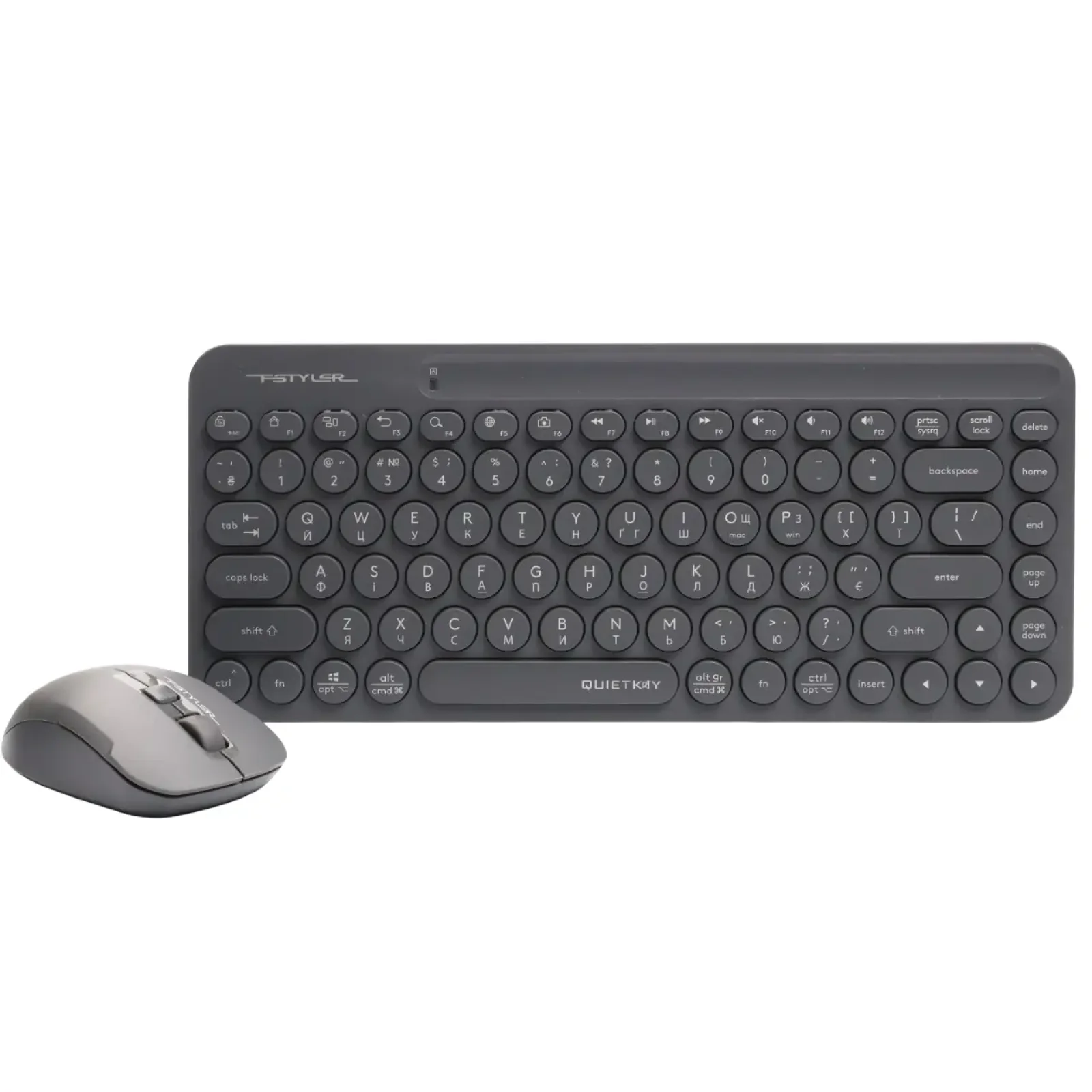 Комплект (клавиатура, мышь) беспроводной A4Tech FG3200 Air2 Grey UA