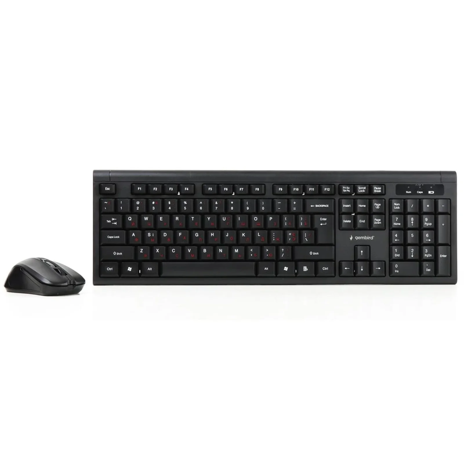 Комплект бездротовий (клавіатура, миша) Gembird KBS-WM-03-UA Black USB UA