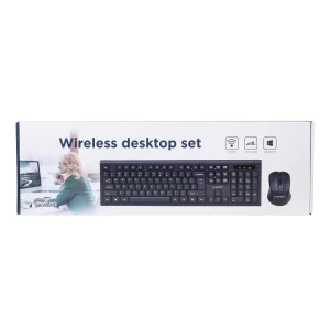 Комплект бездротовий (клавіатура, миша) Gembird KBS-WM-03-UA Black USB UA