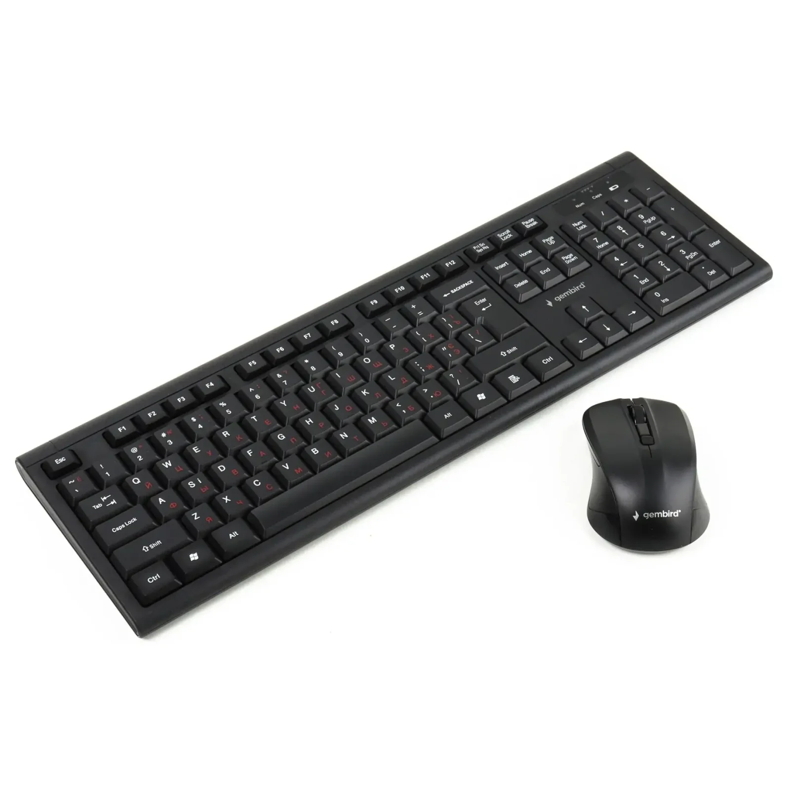 Комплект бездротовий (клавіатура, миша) Gembird KBS-WM-03-UA Black USB UA