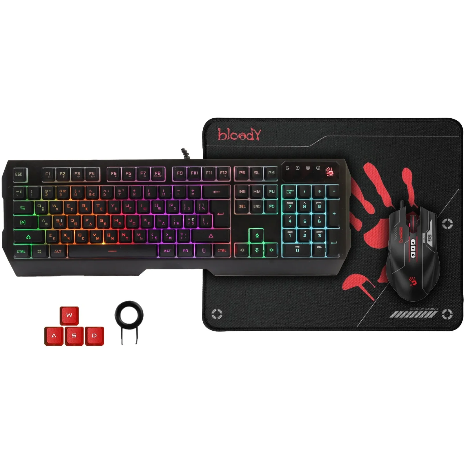 Комплект (клавиатура, мыша) A4Tech B1700 Bloody Black, B1700 Bloody (Black) UA