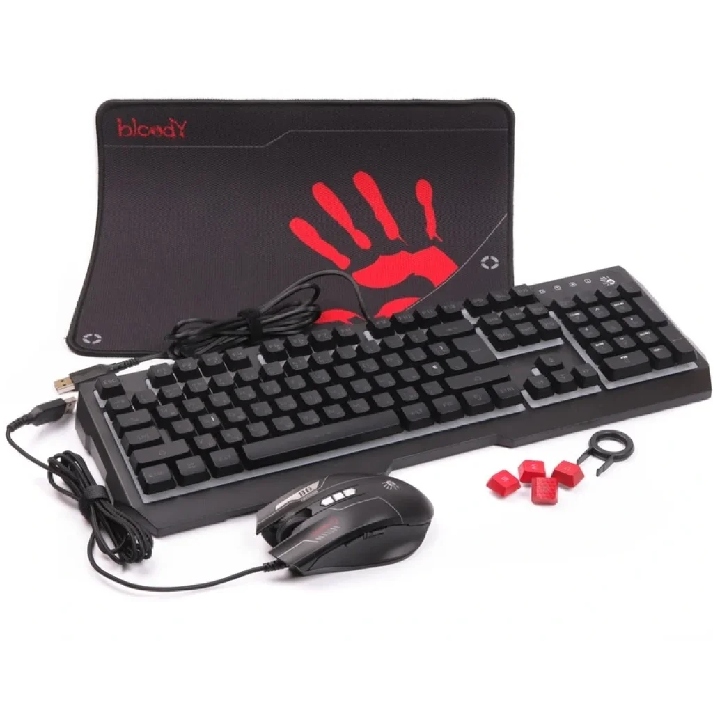 Комплект (клавіатура, миша) A4Tech B1700 Bloody Black, B1700 Bloody (Black) UA