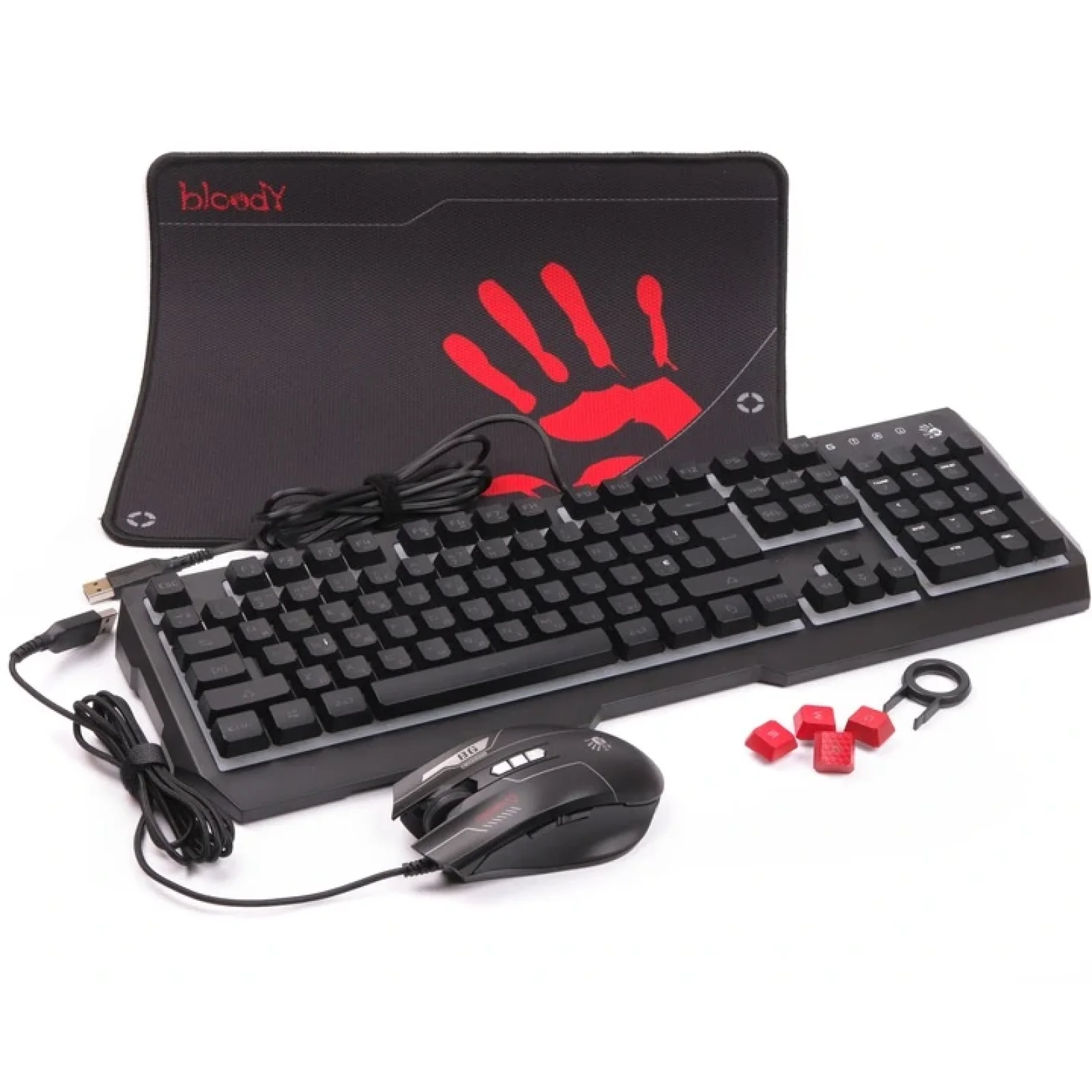 Комплект (клавиатура, мыша) A4Tech B1700 Bloody Black, B1700 Bloody (Black) UA