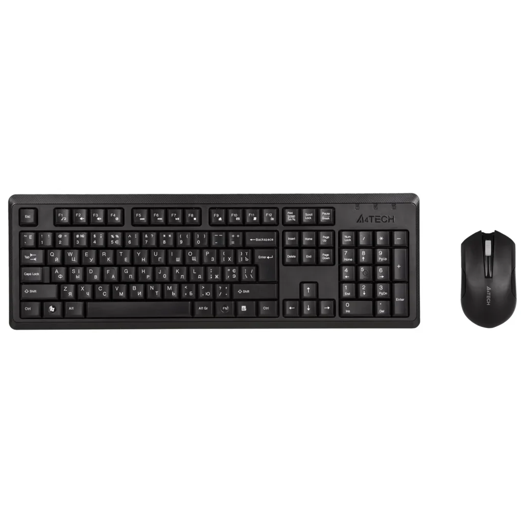 Комплект (клавіатура, миша) бездротовий A4Tech 4200N (GR-92+G3-200N) Black USB UA