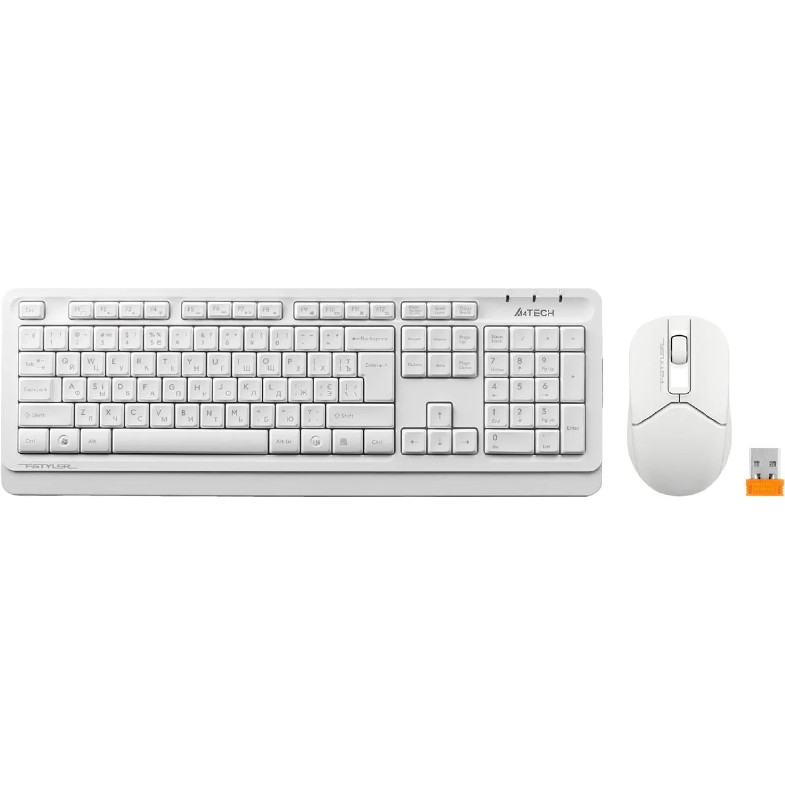 Комплект (клавіатура, миша) бездротовий A4Tech FG1012 White USB, FG1012 (White) UA