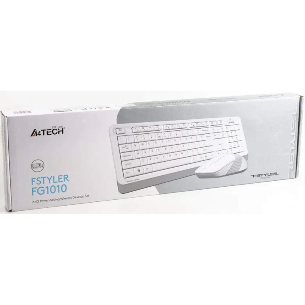 Комплект (клавіатура, миша) бездротовий A4Tech Bloody FG1010 White USB, FG1010 (White) UA