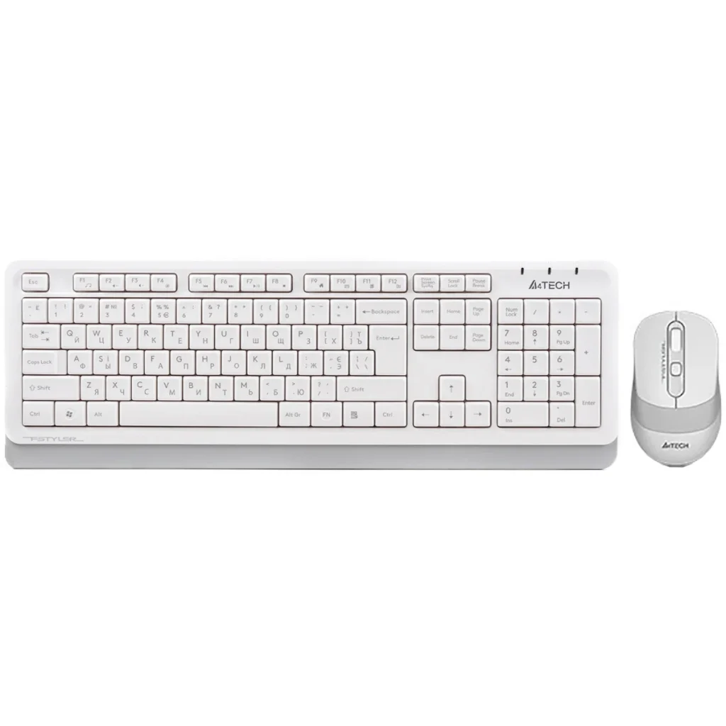 Комплект (клавіатура, миша) бездротовий A4Tech Bloody FG1010 White USB, FG1010 (White) UA