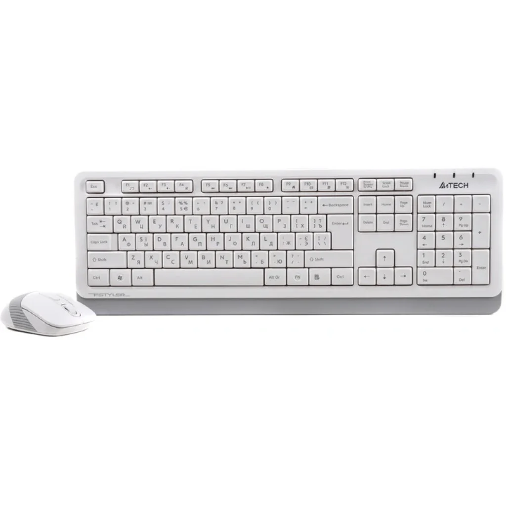 Комплект (клавіатура, миша) бездротовий A4Tech Bloody FG1010 White USB, FG1010 (White) UA