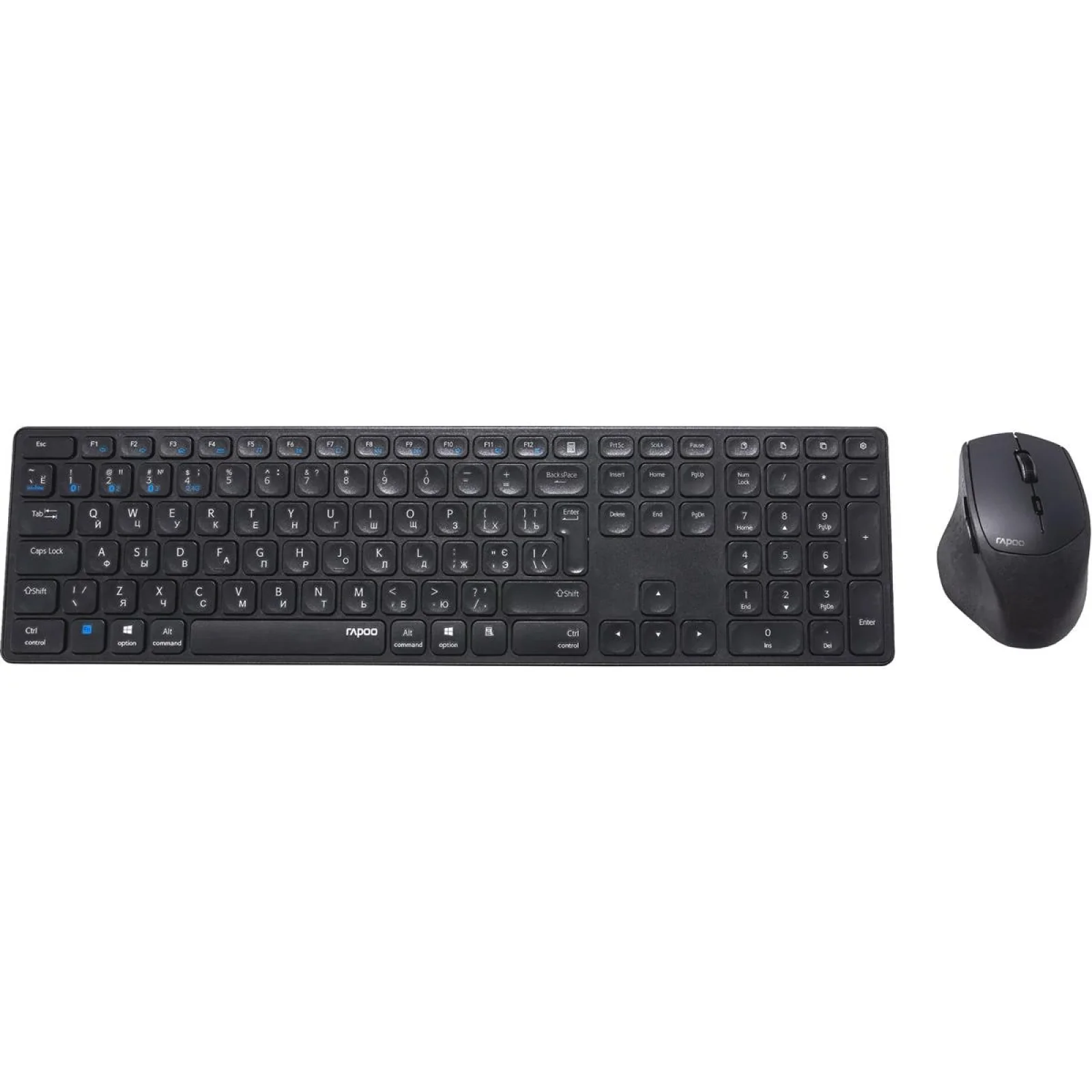 Комплект (клавиатура, мышь) беспроводной Rapoo 9800M Wireless Dark Grey, 9800M dark grey UA