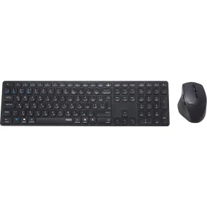 Комплект (клавиатура, мышь) беспроводной Rapoo 9800M Wireless Dark Grey, 9800M dark grey UA