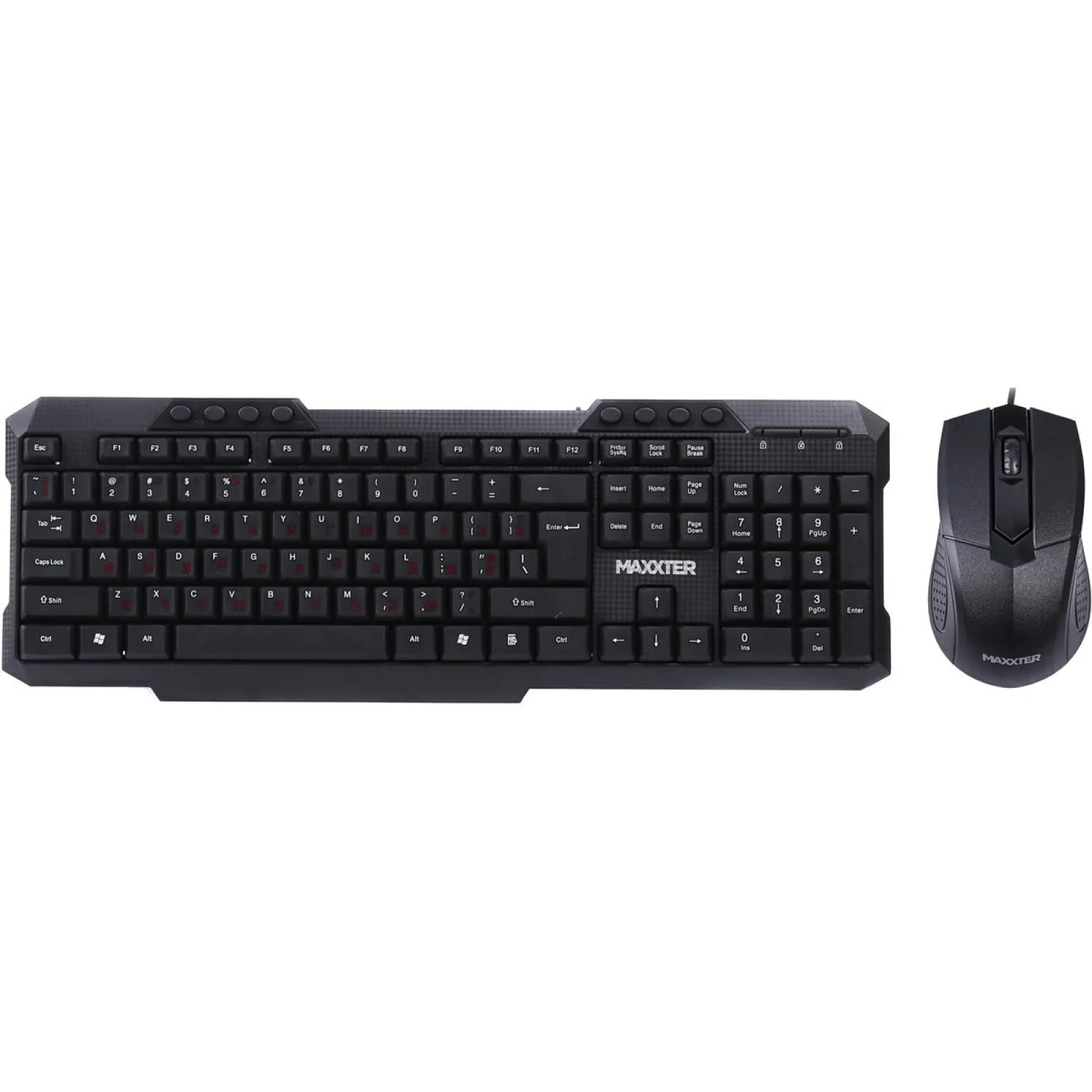 Комплект (клавиатура, мышь) Maxxter KMS-CM-02-UA Black UA