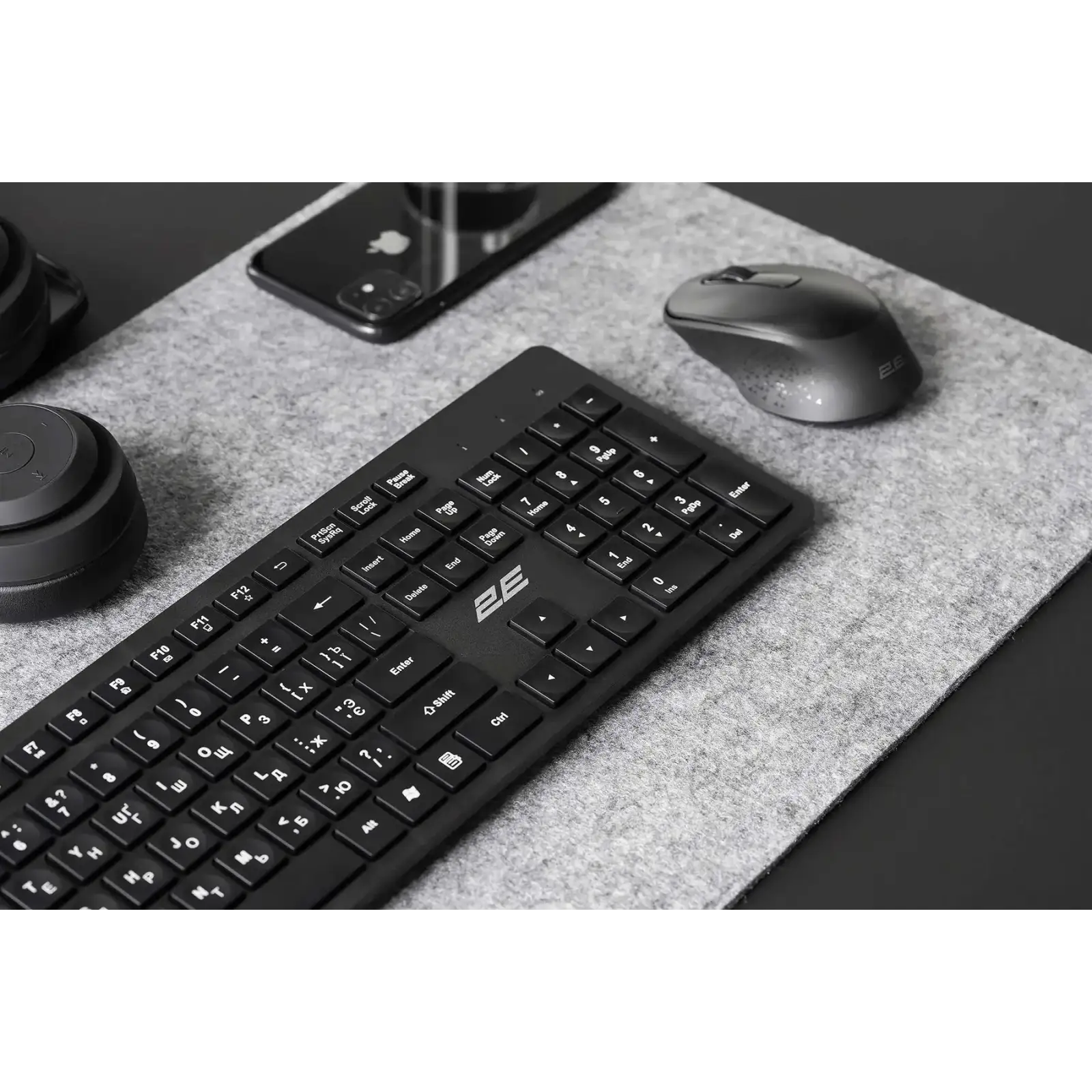 Комплект (клавіатура, миша) бездротовий 2E MK420 Black (2E-MK420WB_UA) UA
