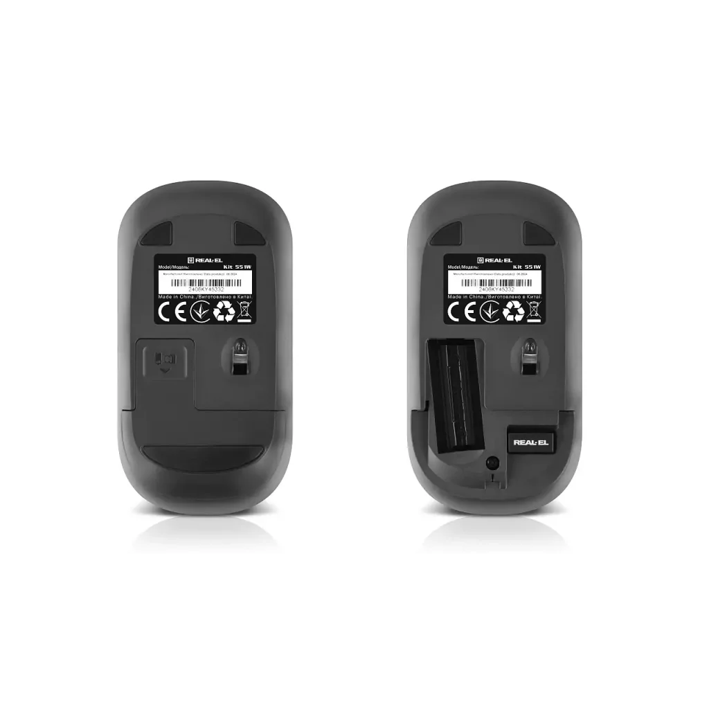 Комплект (клавіатура, миша) бездротовий REAL-EL Kit 551W Black USB, EL123100048 UA