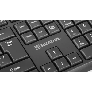 Комплект (клавіатура, миша) бездротовий REAL-EL Kit 551W Black USB, EL123100048 UA