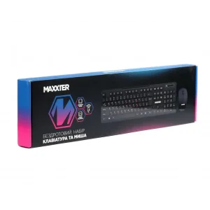 Комплект (клавиатура, мышь) Maxxter KMS-WCM-02B-UA Black UA
