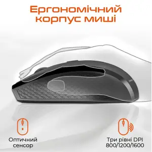 Комплект (клавіатура, миша) бездротовий Meetion C4120 Little Black (MT-C4120LITTLE-A-RUA) UA