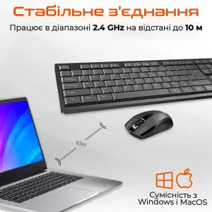 Комплект (клавіатура, миша) бездротовий Meetion C4120 Little Black (MT-C4120LITTLE-A-RUA) UA