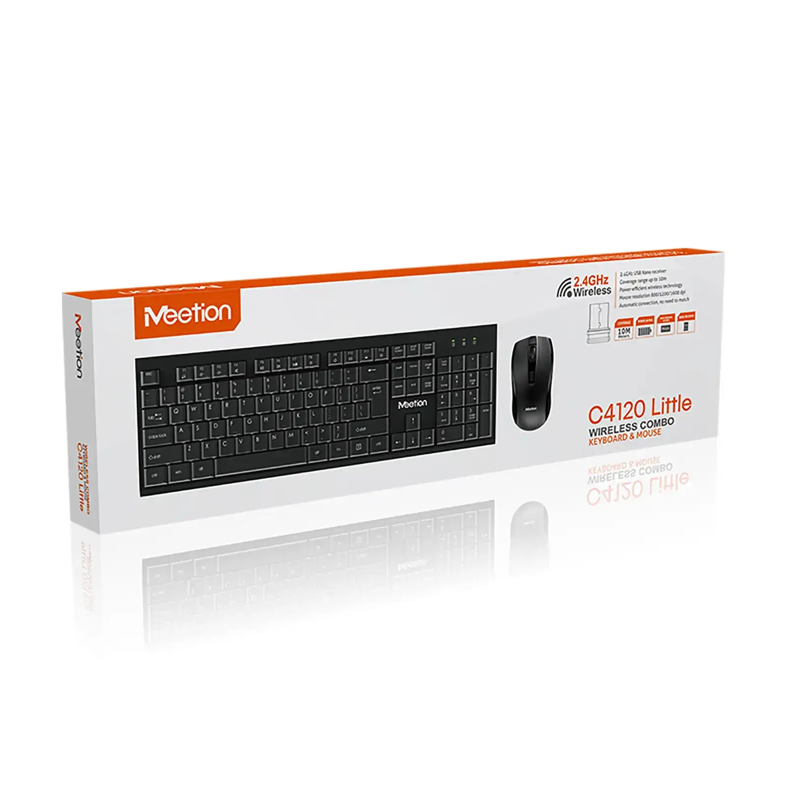 Комплект (клавіатура, миша) бездротовий Meetion C4120 Little Black (MT-C4120LITTLE-A-RUA) UA