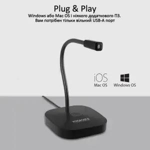 Микрофон Promate ProMic-1 Black, promic-1.black UA