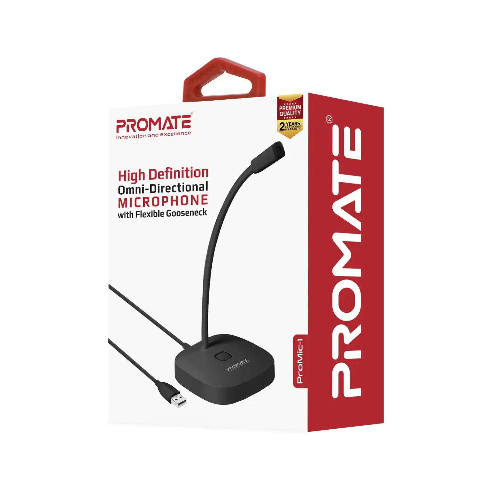 Микрофон Promate ProMic-1 Black, promic-1.black UA