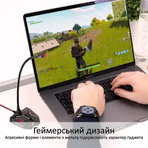 Микрофон Promate Streamer Maroon, streamer.maroon UA