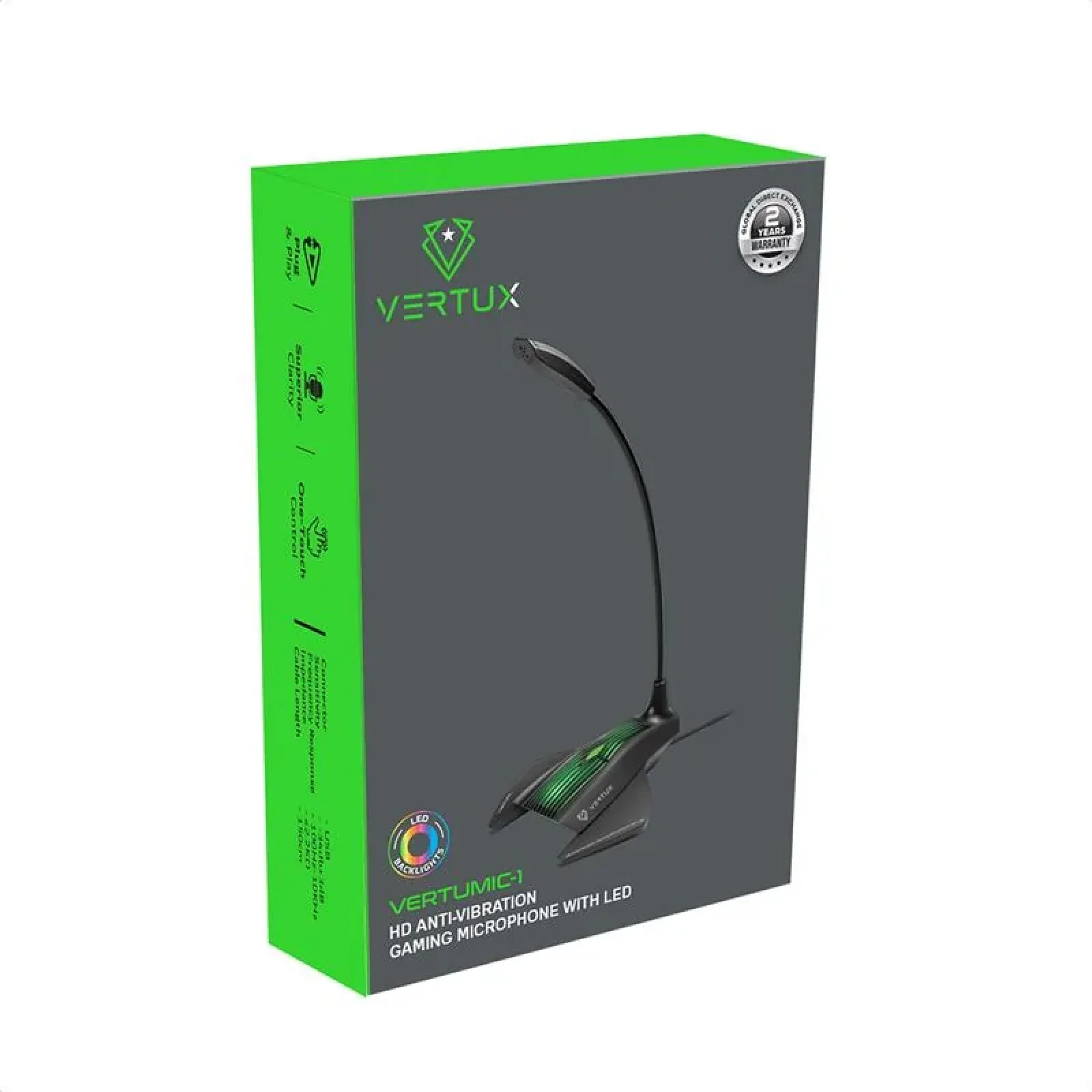 Микрофон Vertux VertuMic-1 Black, vertumic-1.black UA