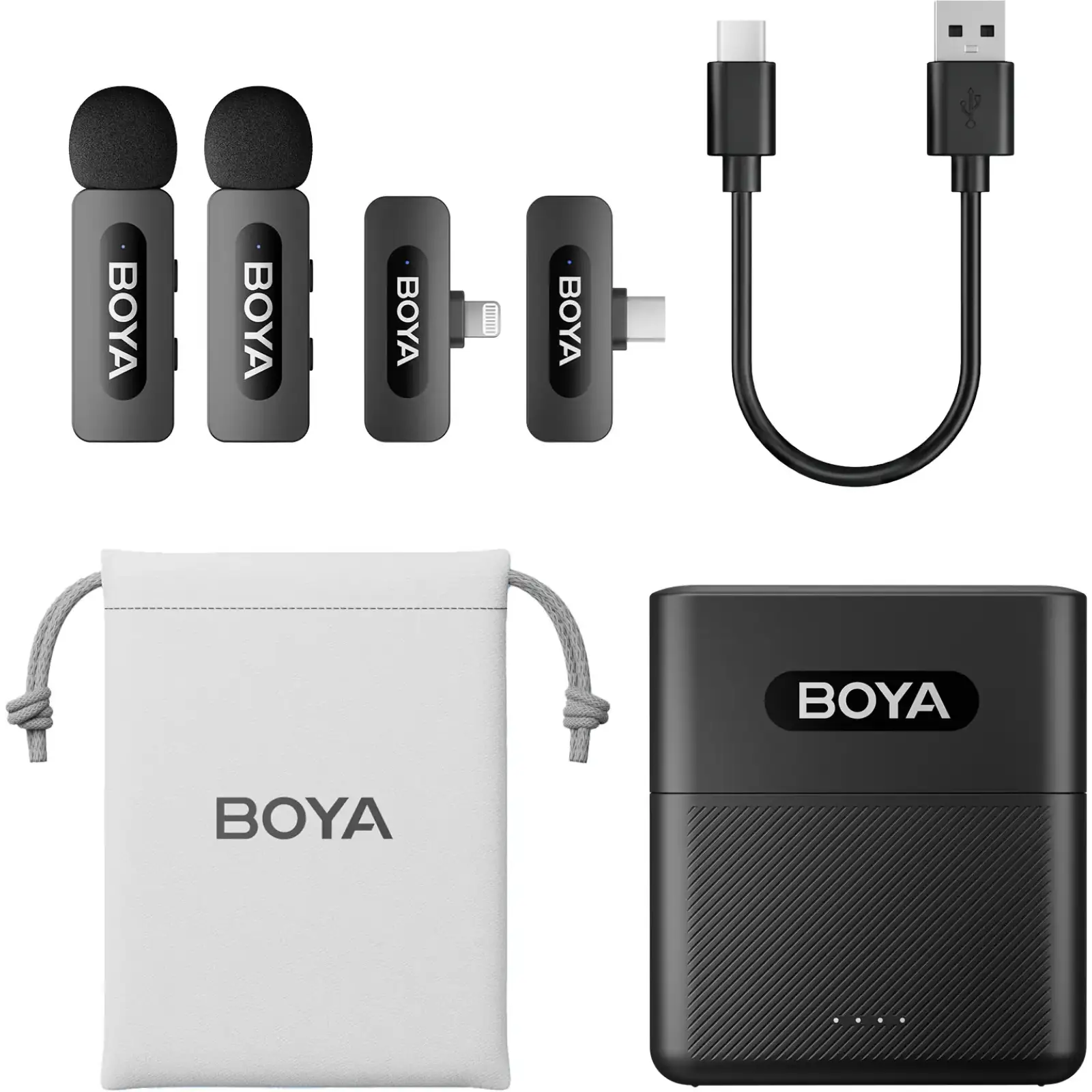 Мікрофон BOYA BY-V3 Combo Type-C/Lightning Black UA