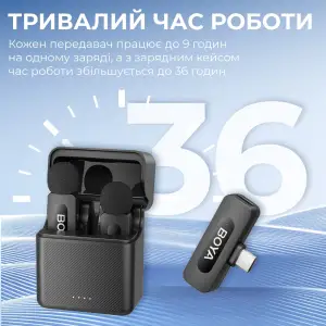 Мікрофон BOYA BY-V3 Combo Type-C/Lightning Black UA