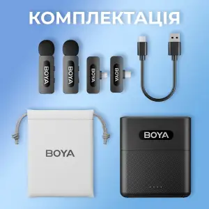 Мікрофон BOYA BY-V3 Combo Type-C/Lightning Black UA