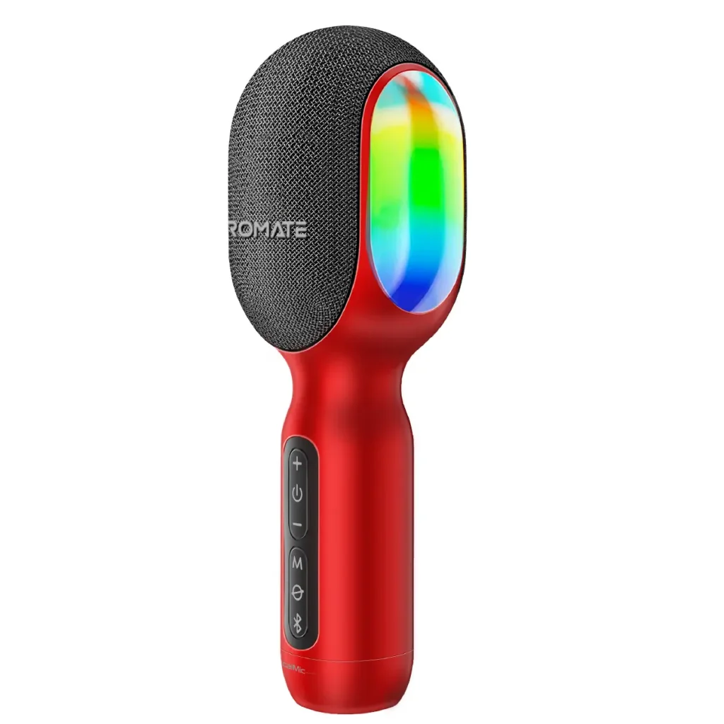 Микрофон для караоке Promate VocalMic Bluetooth LED Red (vocalmic.red) UA