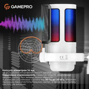 Микрофон GamePro White (UGM105W) UA