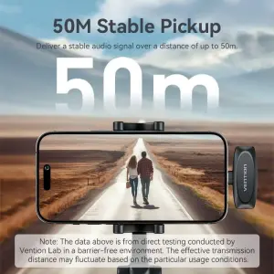 Мікрофон Vention USB Type-C 2-Pack Wireless Lavalier Black (NCBB0) UA