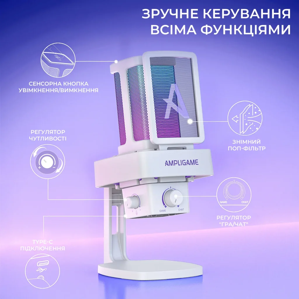 Мікрофон Fifine Q8PROW White UA