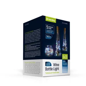 Світлодіодна гірлянда ColorWay (CW-GC-20L2BMC) пробка для пляшки на батарейках 20LED, 2м, 5шт/уп, різнокольорова UA
