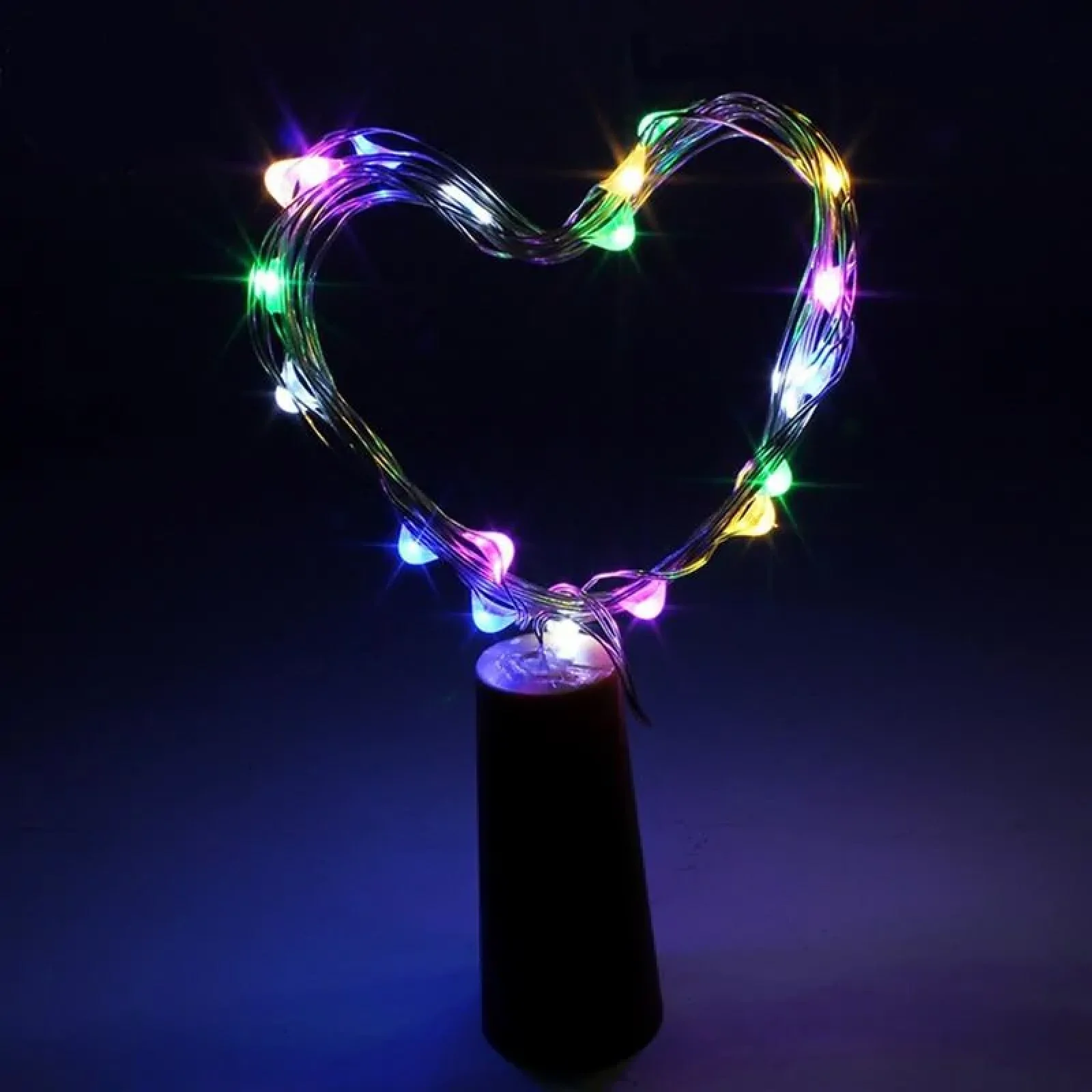 Светодиодная гирлянда ColorWay (CW-GC-20L2BMC) пробка для бутылки на батарейках 20LED, 2м, 5шт/уп, разноцветная UA