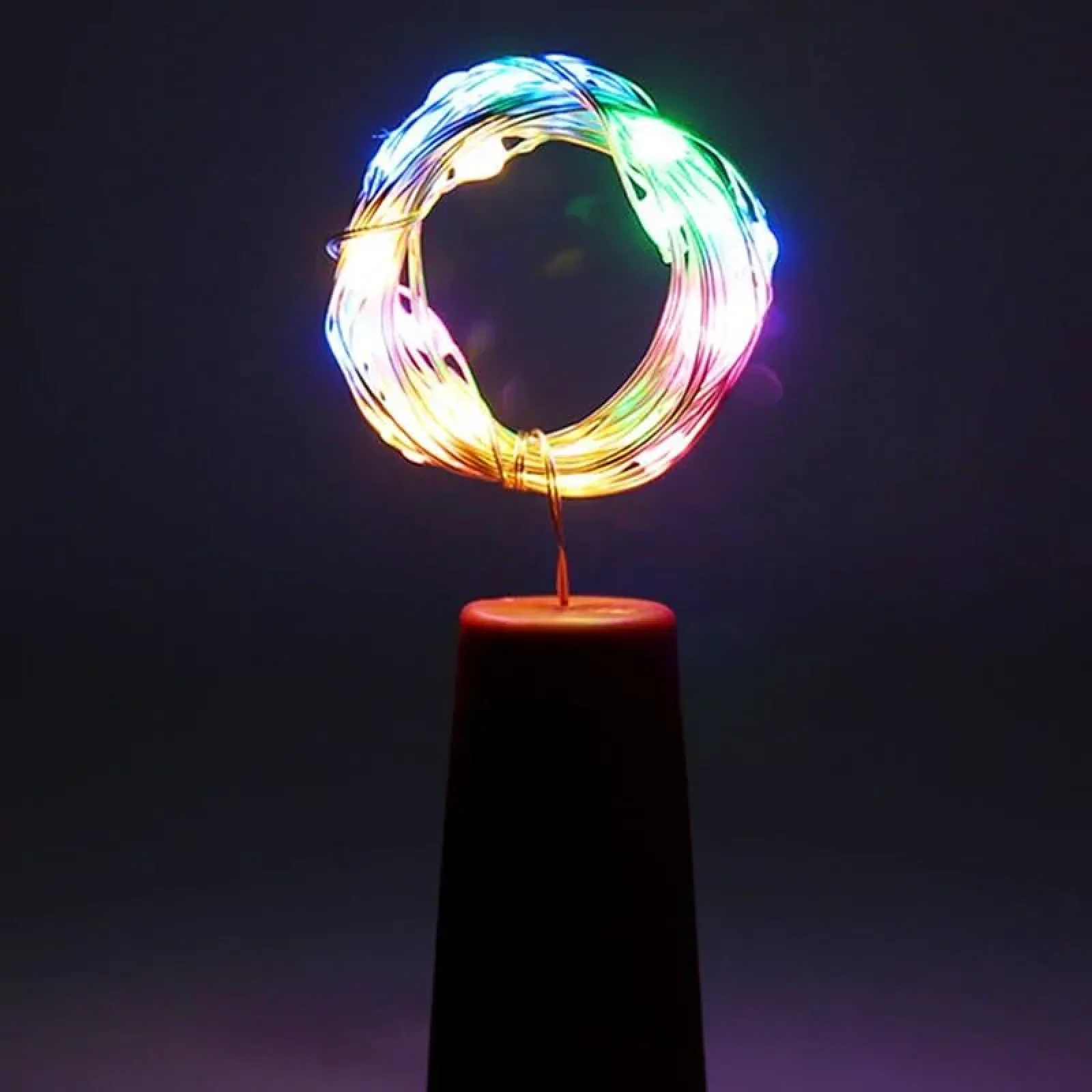 Светодиодная гирлянда ColorWay (CW-GC-20L2BMC) пробка для бутылки на батарейках 20LED, 2м, 5шт/уп, разноцветная UA